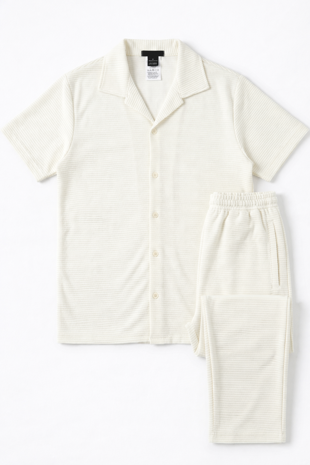 Unisex Tracksuit – Short Sleeve Cuban Collar Shirt & Matching Trouser
