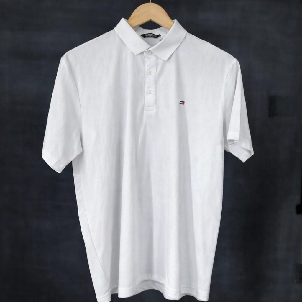 Classic White Short-Sleeve Polo Shirt