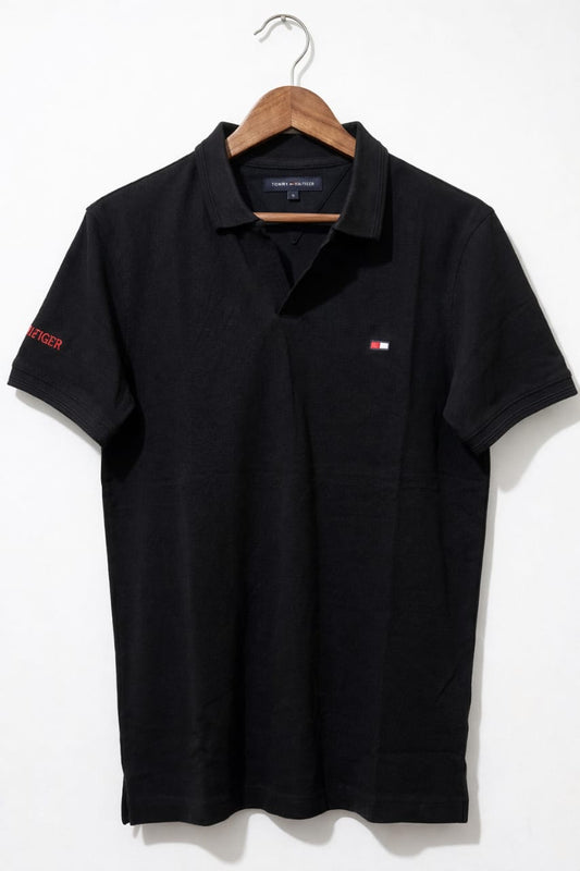 Tommy Hilfiger Black Classic Polo – Modern Casual Wear