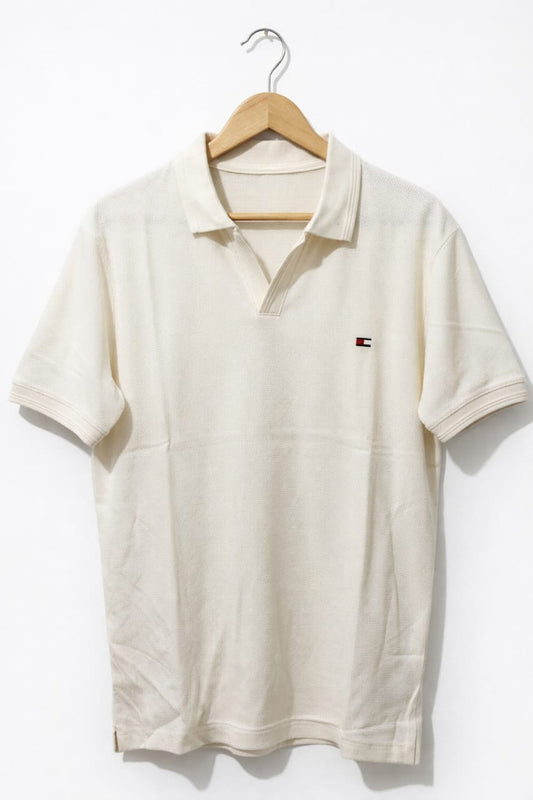 Tommy Hilfiger Off-White Polo Shirt – Modern Casual wear